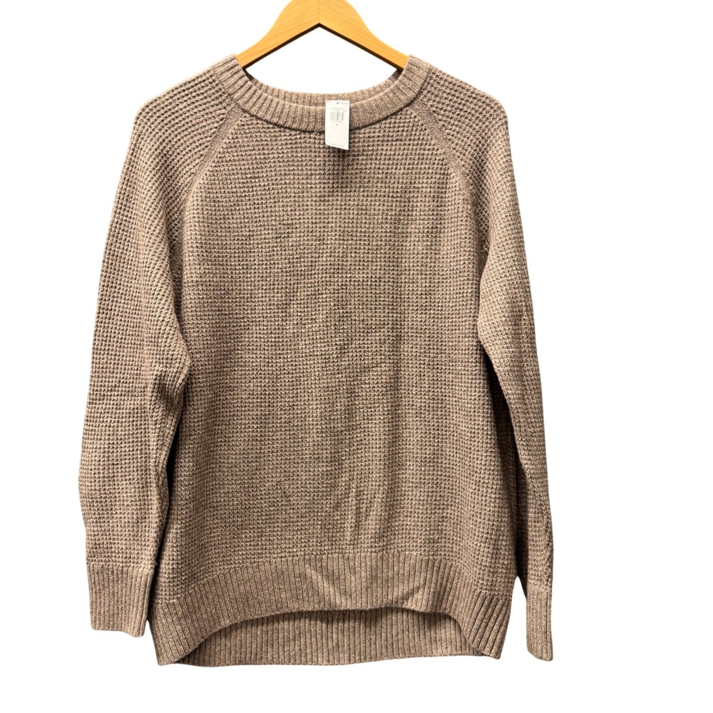 Old Navy Sweater Womens M SoSoft Stitchy Brown Waffle Knit Pullover COMFY NEW